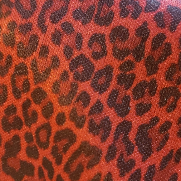 Retro Y2K Pop Icon Red Leopard Print Button Down Shirt Size Large - Picture 10 of 10